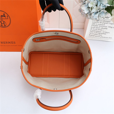 H**mes garden party 30/36cm calfskin leather orange