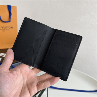 L.V Pocket Organizer Brushed Monogram cowhide leather Black/White M11635