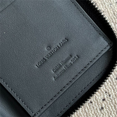 L.V Zippy Wallet Brushed Monogram cowhide leather Black/White M11710