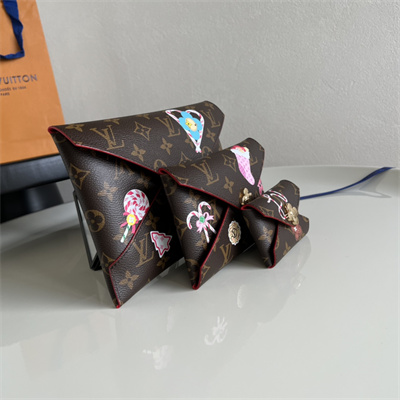 L.V Kirigami Pochette Monogram Canvas Candy Red M12203