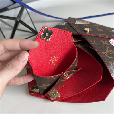 L.V Kirigami Pochette Monogram Canvas Candy Red M12203