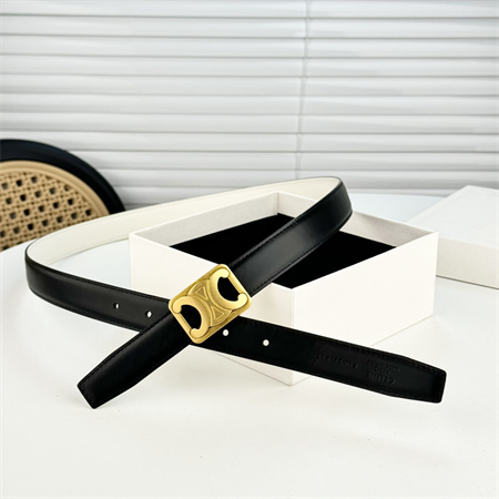 Ce**e medium reversible framed triomphe belt 25mm in taurillon and natural calfskin white/black