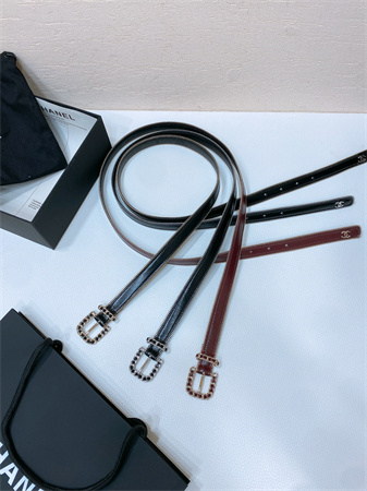 Ch*el belts in shinny calfskin 20mm color options