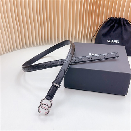 Ch*el belts in lambskin 20mm in black