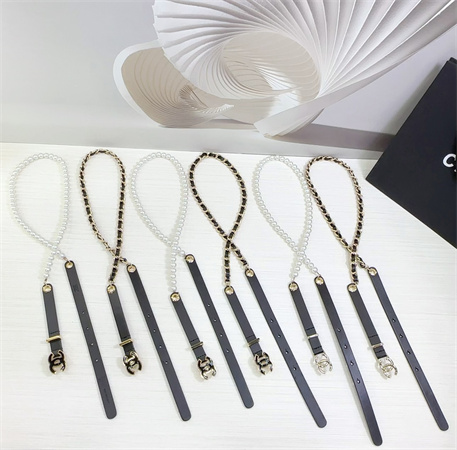 Ch*el chain /pearls belts in calfskin 15mm options