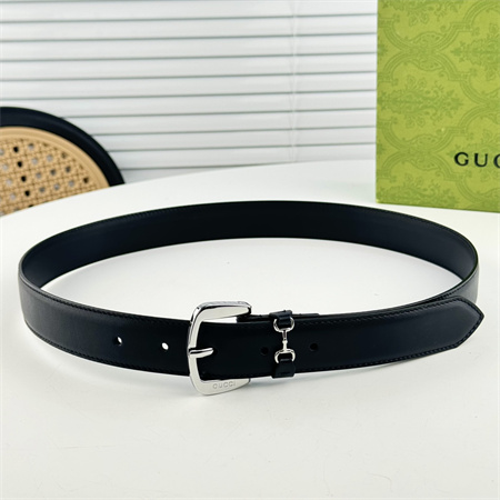 G*u*i belts in calfskin 30mm gold/silver hardware black color