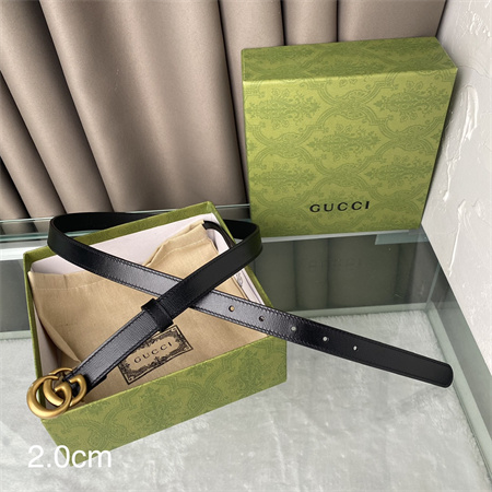 G*u*i belts in calfskin 20mm gold hardware black