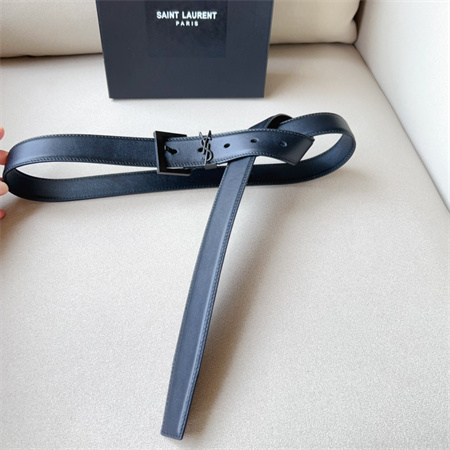 Y*L belts in leather 30mm black hardware black
