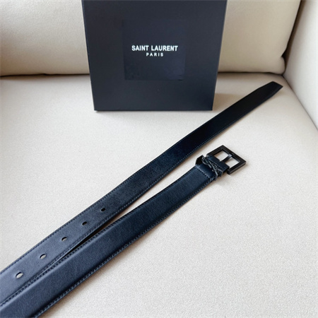 Y*L belts in leather 30mm black hardware black