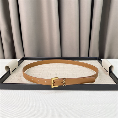 Y*L belts in leather 20mm gold hardware brown