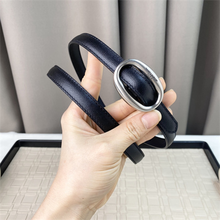 Y*L belts in leather 15mm silver hardware black