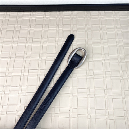 Y*L belts in leather 15mm silver hardware black