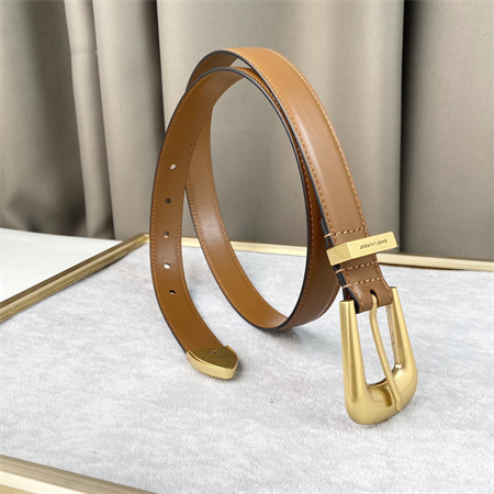 Y*L belts in leather 25mm gold hardware brown