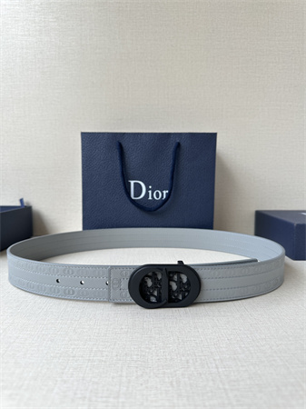 D*or belts in cd embossed calfskin 35mm grey color options