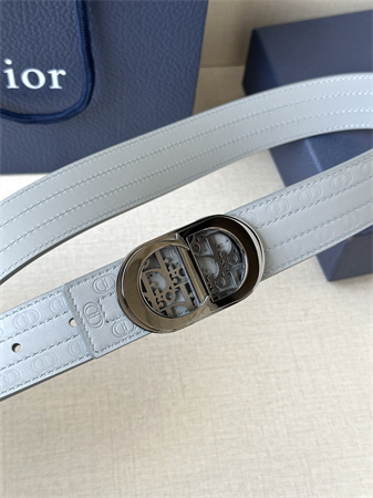 D*or belts in cd embossed calfskin 35mm grey color options