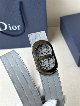 D*or belts in cd embossed calfskin 35mm grey color options
