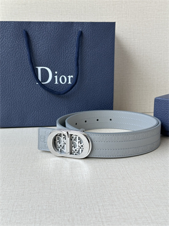 D*or belts in cd embossed calfskin 35mm grey color options