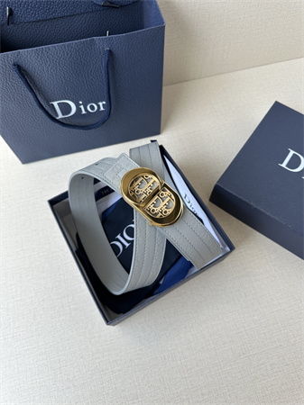 D*or belts in cd embossed calfskin 35mm grey color options