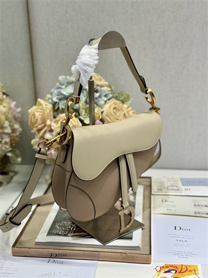 CD Saddle Bag Smooth Calfskin Beige/Sand