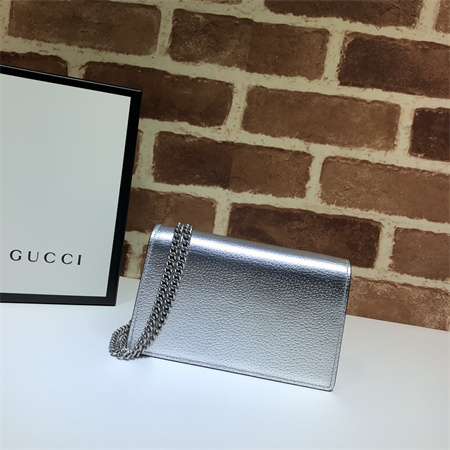 gu.cci dionysus S*per mini bag silver leather 476432
