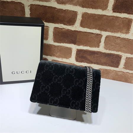gu.cci dionysus S*per mini bag black velvet & leather 476432