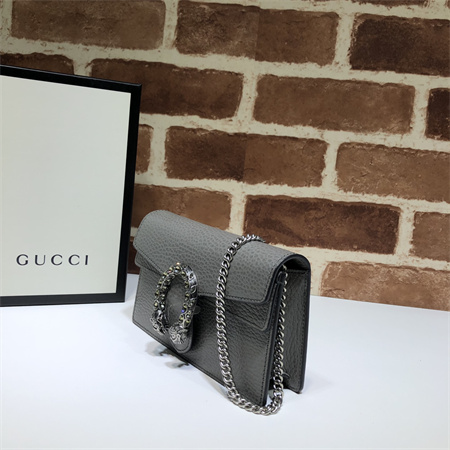 gu.cci dionysus S*per mini bag grey leather 476432