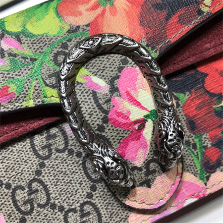 gu.cci dionysus S*per mini bag with flower printing 476432