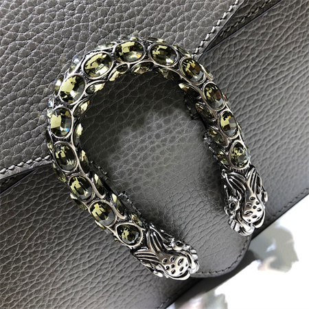 Gu.cci Dionysus small shoulder bag Grey Leather 400249