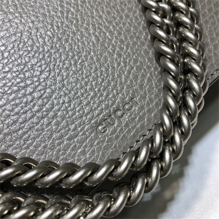 Gu.cci Dionysus small shoulder bag Grey Leather 400249