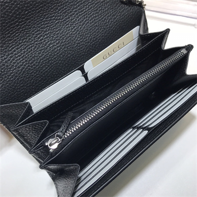 gu.cci dionysus gg S*p*e chain wallet black leather 401231