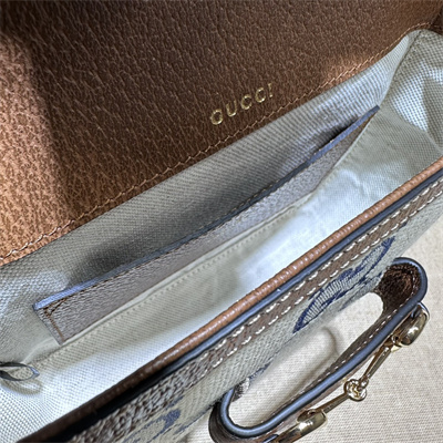 Gu.cci Horsebit 1955 Blue Jumbo GG Mini Bag 658574