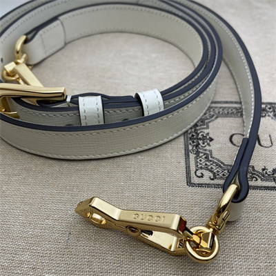 Gu.cci Horsebit 1955 Mini Bag White Leather 658574