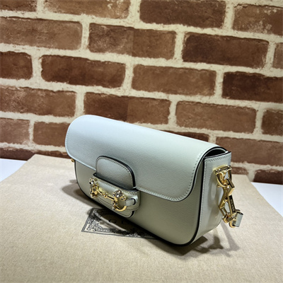 Gu.cci Horsebit 1955 Small Shoulder Bag Mint Leather 735178