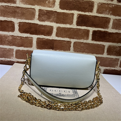 Gu.cci Horsebit 1955 Small Shoulder Bag Mint Leather 735178