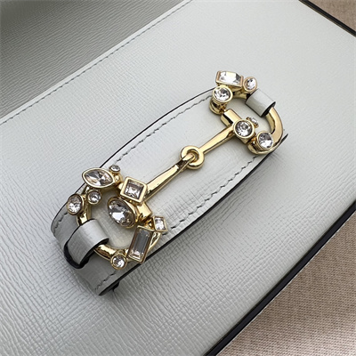 Gu.cci Horsebit 1955 Small Shoulder Bag Mint Leather 735178