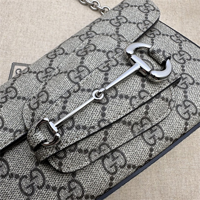 Gu.cci Horsebit 1955 Mini Shoulder Bag GG Canvas 774209