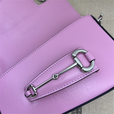 Gu.cci Horsebit 1955 Mini Shoulder Bag Pink Leather 774209