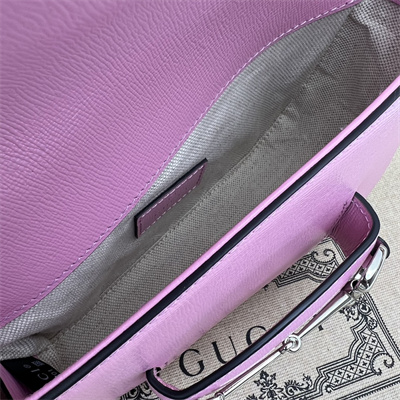 Gu.cci Horsebit 1955 Mini Shoulder Bag Pink Leather 774209