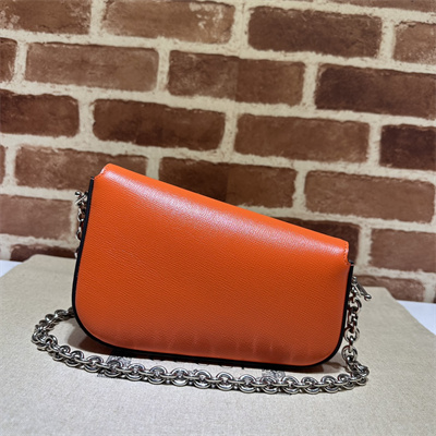 Gu.cci Horsebit 1955 Mini Shoulder Bag Orange Leather 774209