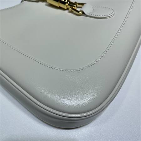 Gu.cci Jackie 1961 Small Shoulder Bag White Smooth Leather 636709
