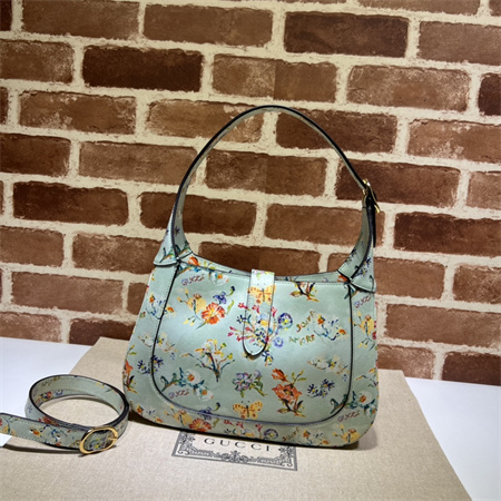 Gu.cci Jackie 1961 Small Shoulder Bag Mint Leather With Printing 636709