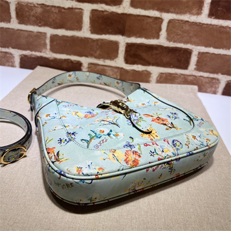 Gu.cci Jackie 1961 Small Shoulder Bag Mint Leather With Printing 636709