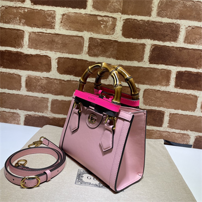 Gu.cci Diana Mini Tote Bag Pink Leather 655661