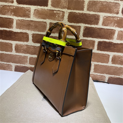 Gu.cci Diana Small Tote Bag Brown Leather 660195