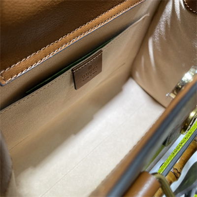 Gu.cci Diana Small Tote Bag Brown Leather 660195