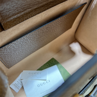 Gu.cci Diana Small Tote Bag Brown Leather 2 Straps 702721