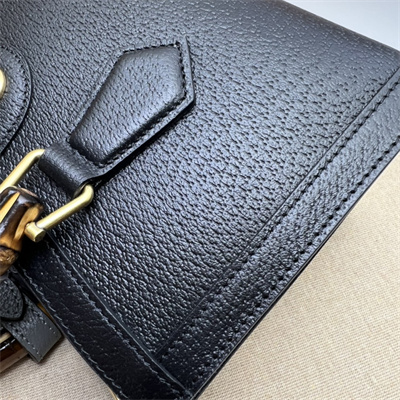 Gu.cci Diana Small Shoulder Bag Black Leather 735153