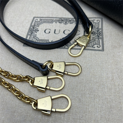 Gu.cci Diana Small Shoulder Bag Black Leather 735153