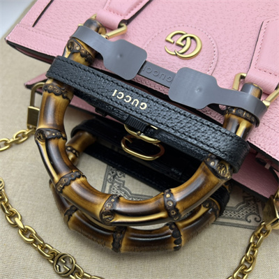 Gu.cci Diana Small Shoulder Bag Pink Leather 735153