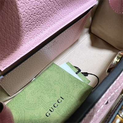 Gu.cci Diana Small Shoulder Bag Pink Leather 735153